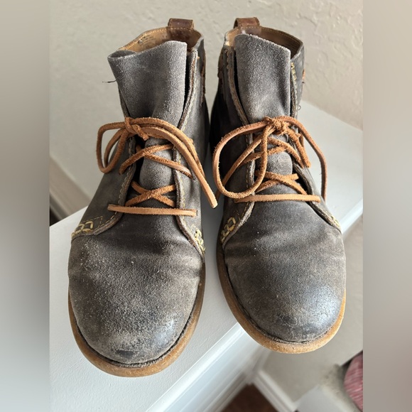 Born Temple F32529 Dark Gray Lace Up Casual Ankle Boots Womens 9.5/ EU 41 - Picture 3 of 11